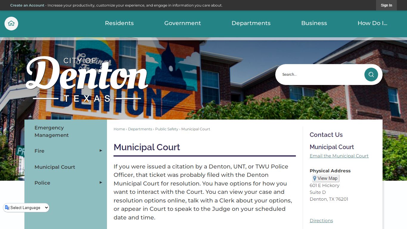 Municipal Court | Denton, TX - City of Denton