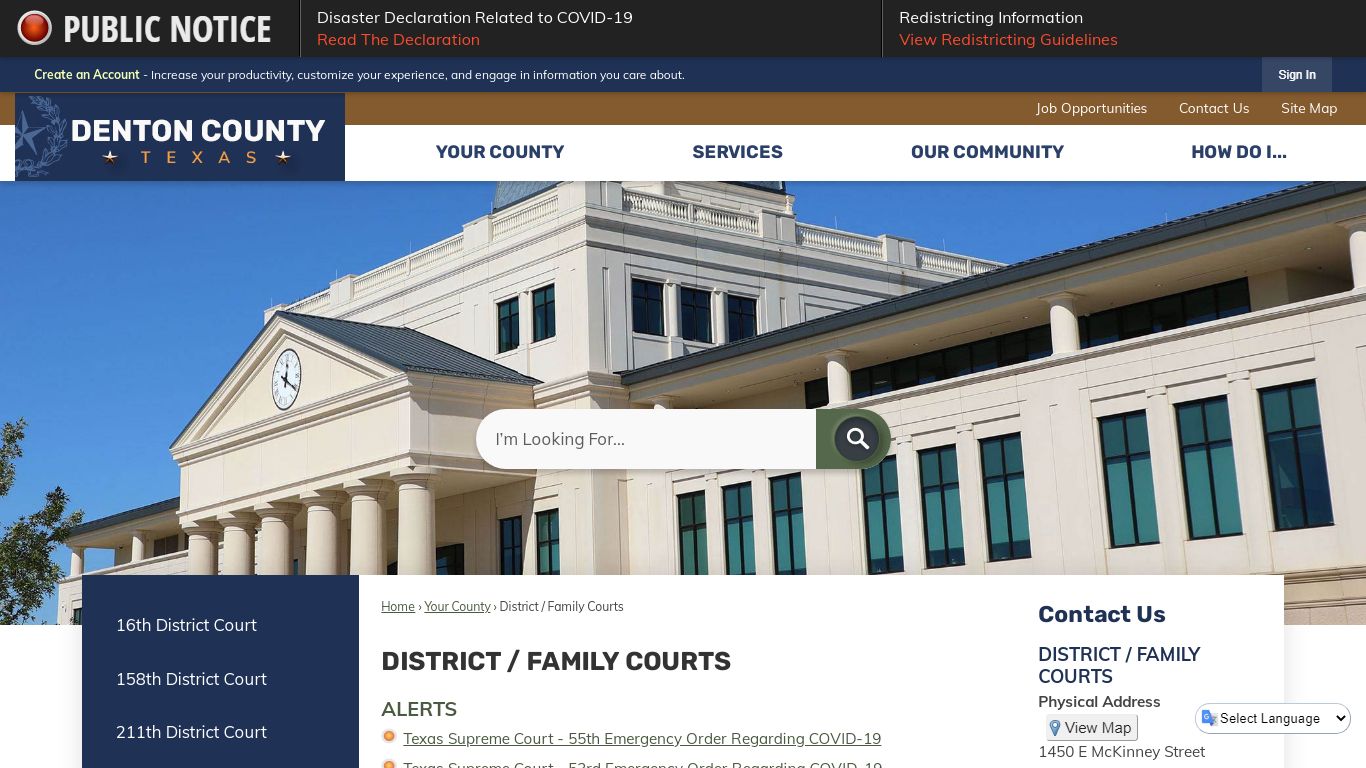 District / Family Courts | Denton County, TX